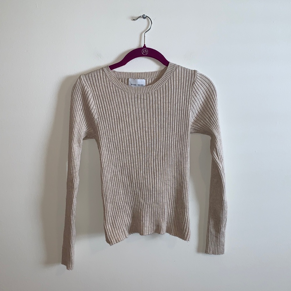 4/$15 Pink Rose Drop Back Top